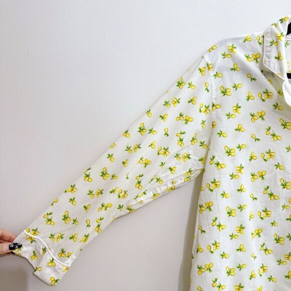 Victoria’s Secret Lemon Print Pajama Set Citrus Fruit Button Up Y2K Sleep Small - Picture 3 of 12
